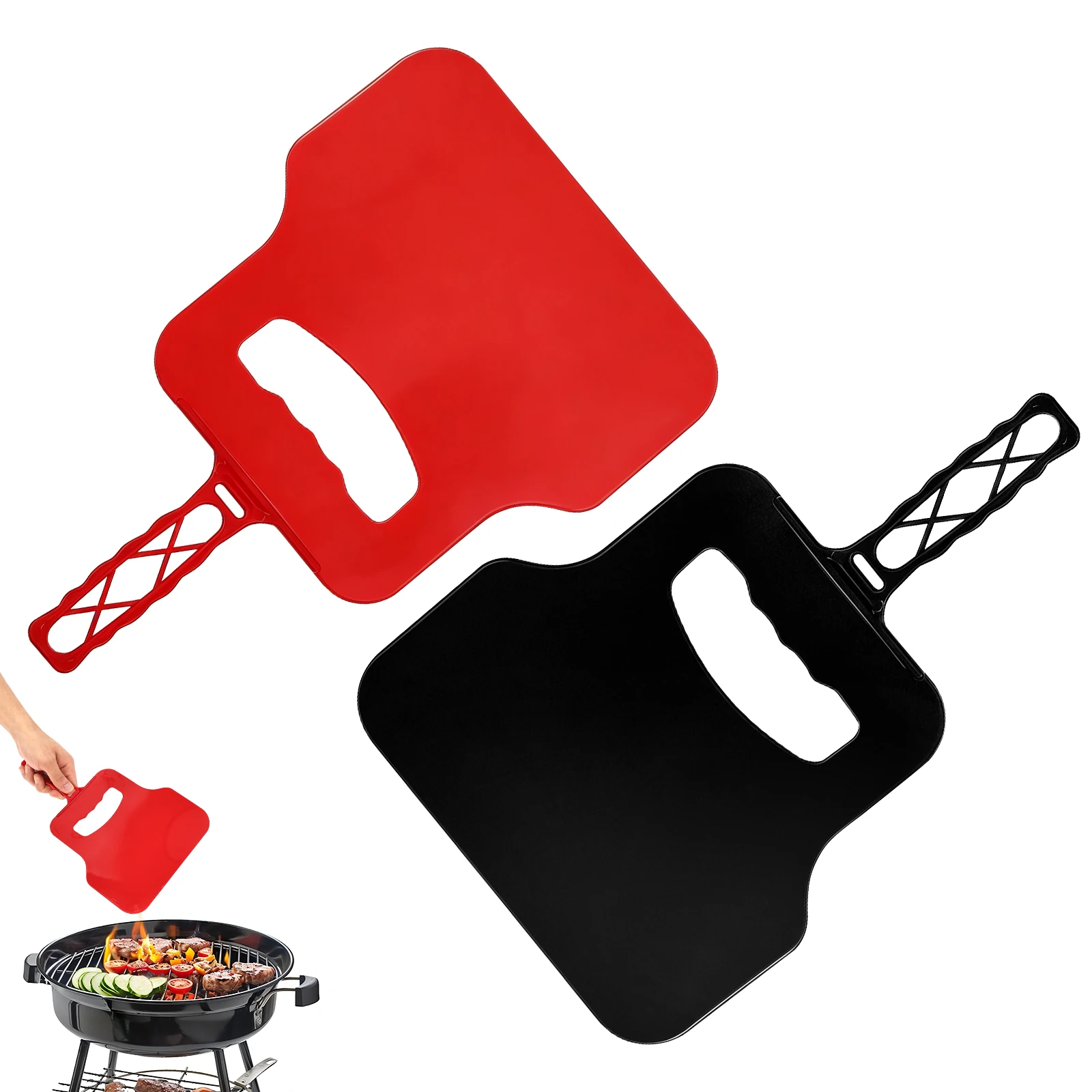 Camping Cooking Fire - 手動風車プラスチック製ハンドファンポータブルファイヤースターターツール、屋外キャンプ、バーベキューグリル、ピクニック、庭、パティオ、バーベキュー用