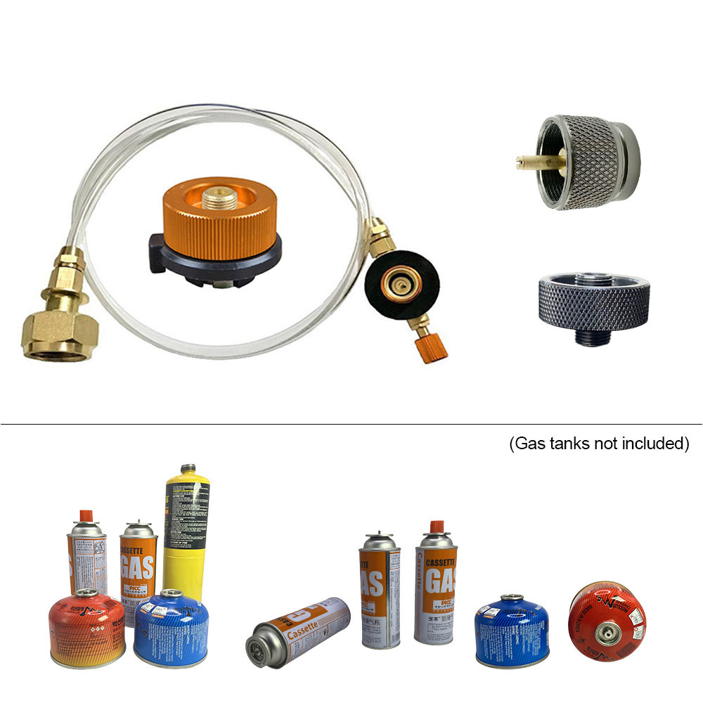 Camping Cooking Light - 屋外ガスストーブ詰め替えアダプター、キャンプ用ガスタンクファーネスコネクター、シリンダー充填アダプターアクセサリー、バルブコンバーター