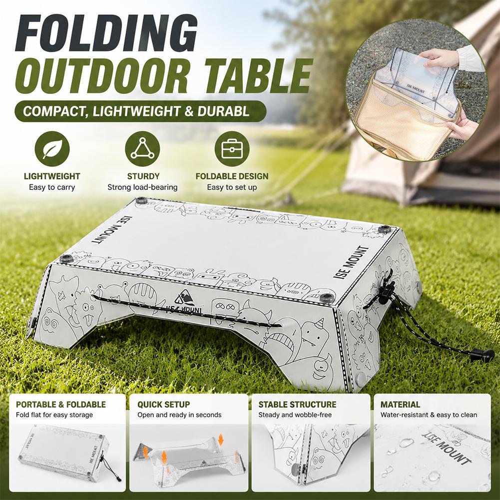 Camping Cooking Tray - ポータブルマルチ折りたたみキャンプテーブル PP 軽量ピクニックデスク旅行車 RV 屋外バーベキューコックダイニングトレイコンパクト収納