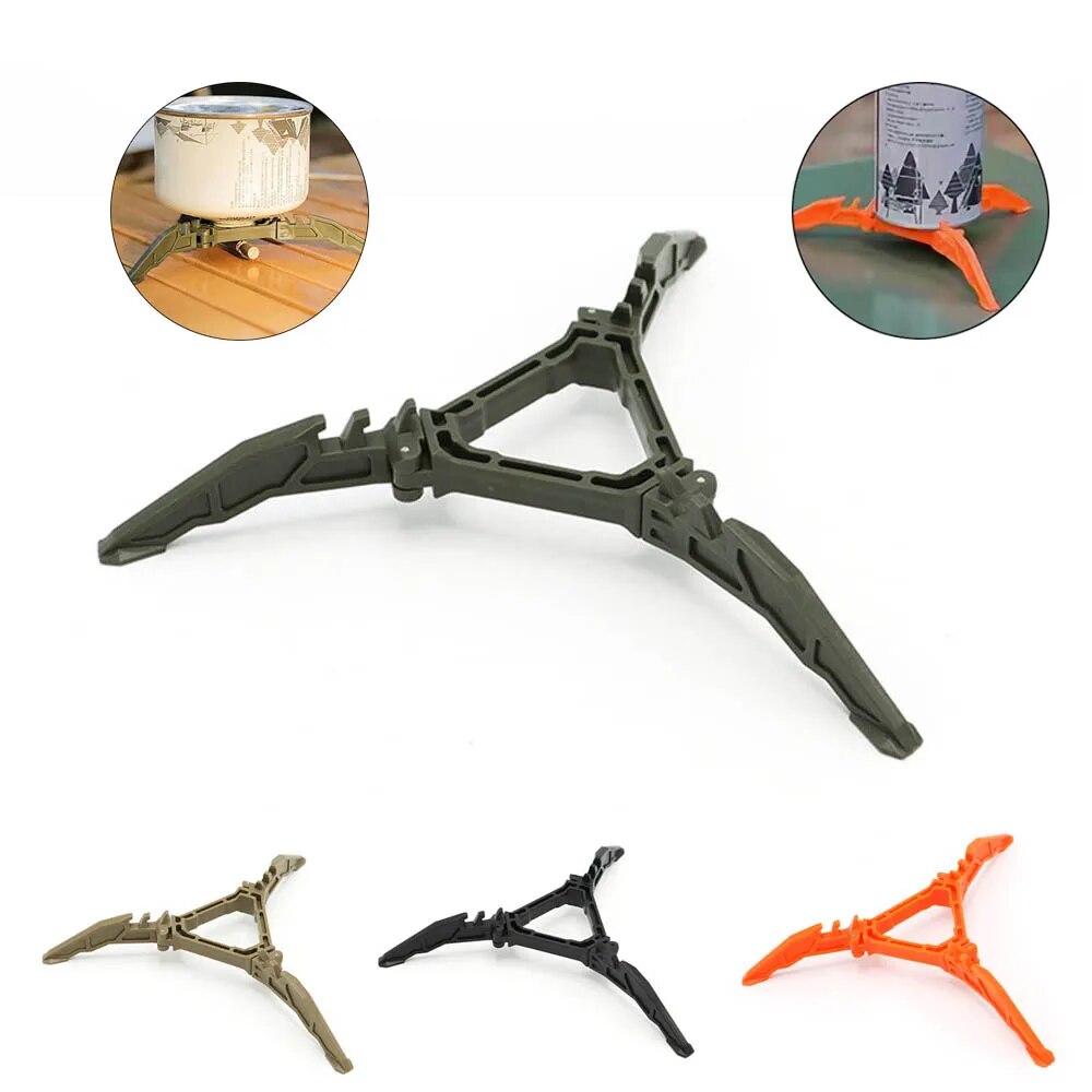 Camping Cooking Tripod - ガソリンタンクブラケット折りたたみ燃料缶スタビライザーアンチダンピング三脚屋外キャンプハイキング調理調理器具アクセサリー