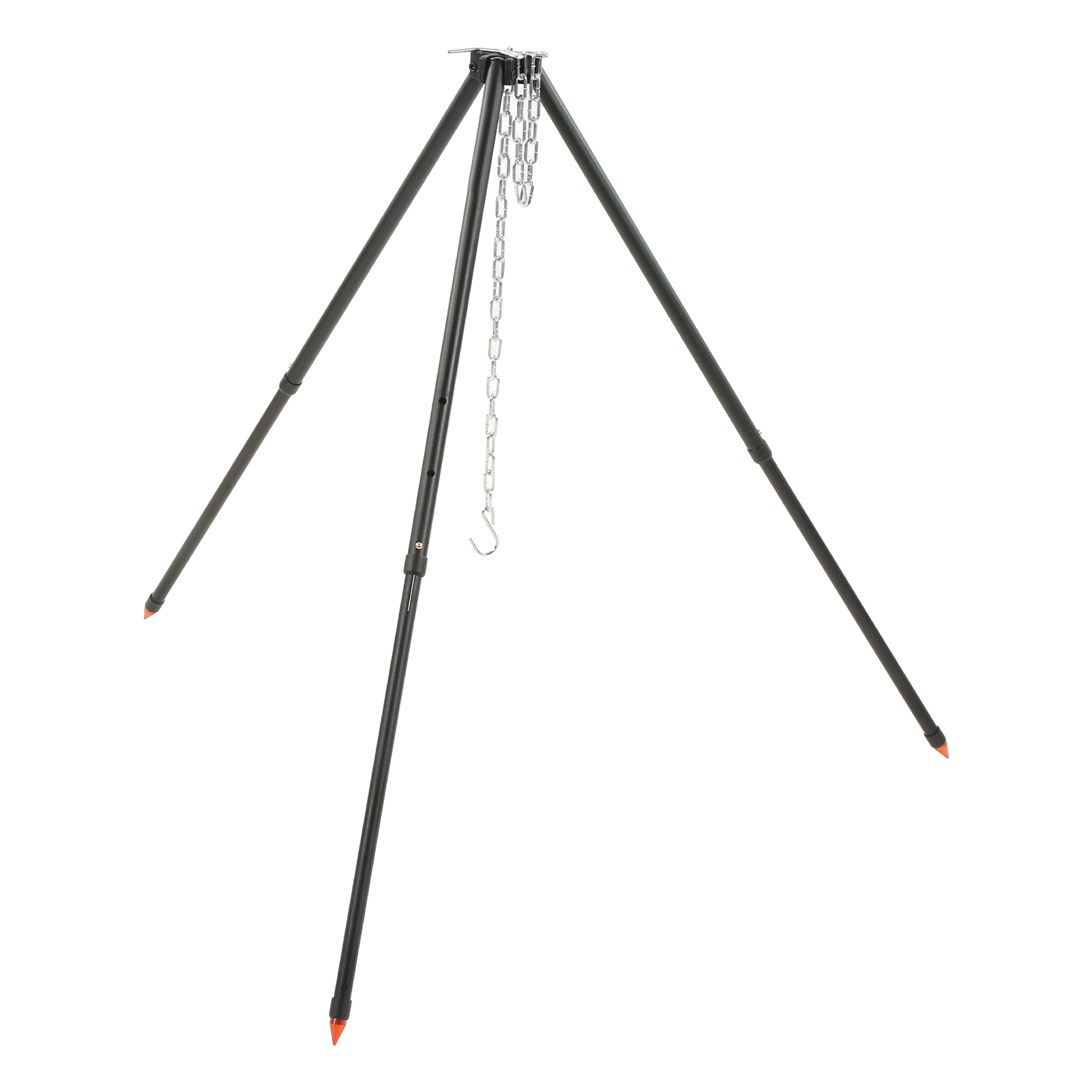 Camping Cooking Tripod - キャンプ三脚 高さ調節可能 保護フットカバー プラグインデザイン 火焚き用三脚 アウトドア旅行用