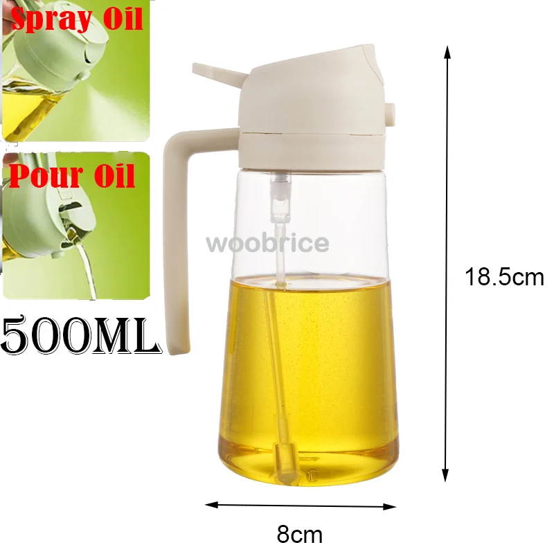 Camping Cooking Oil Bottle - オリーブオイルスプレーボトル、オイルボトル用注ぎ口、調理用オイル、スパイス、キャンプ用ディスペンサー、自動蓋付きスパイスシェイカー