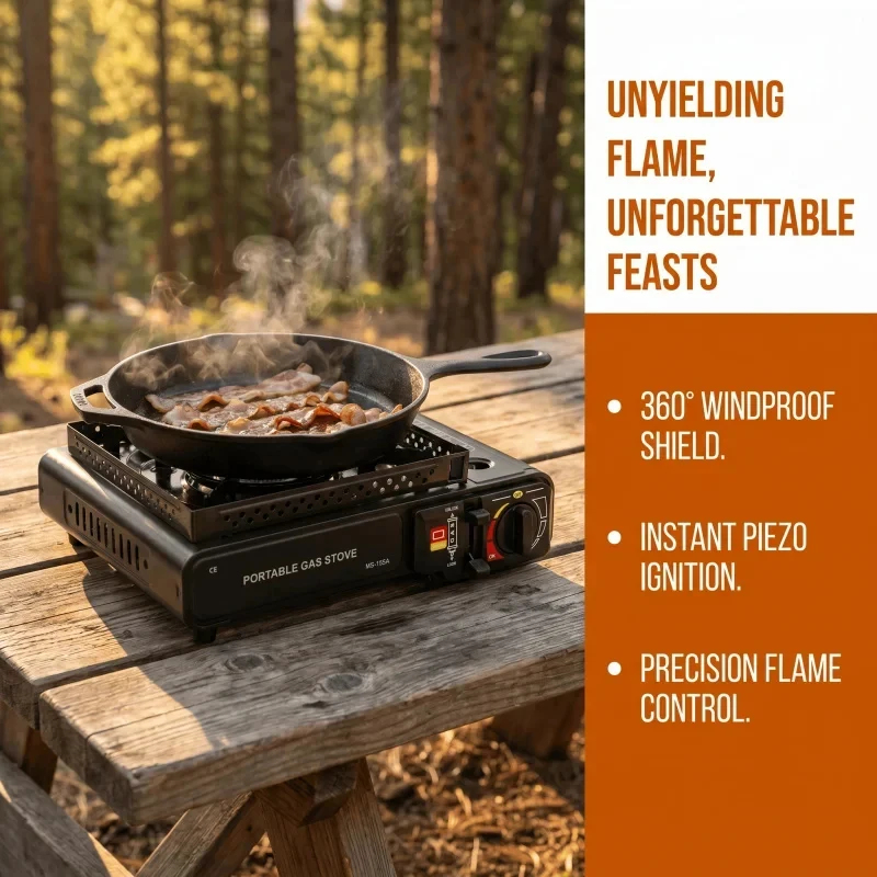 Camping Cooking Multi Tool - ポータブルカートリッジストーブ、多機能ストーブ、軽量、キャンプ、屋外バーベキュー、家庭料理に最適 3個セット