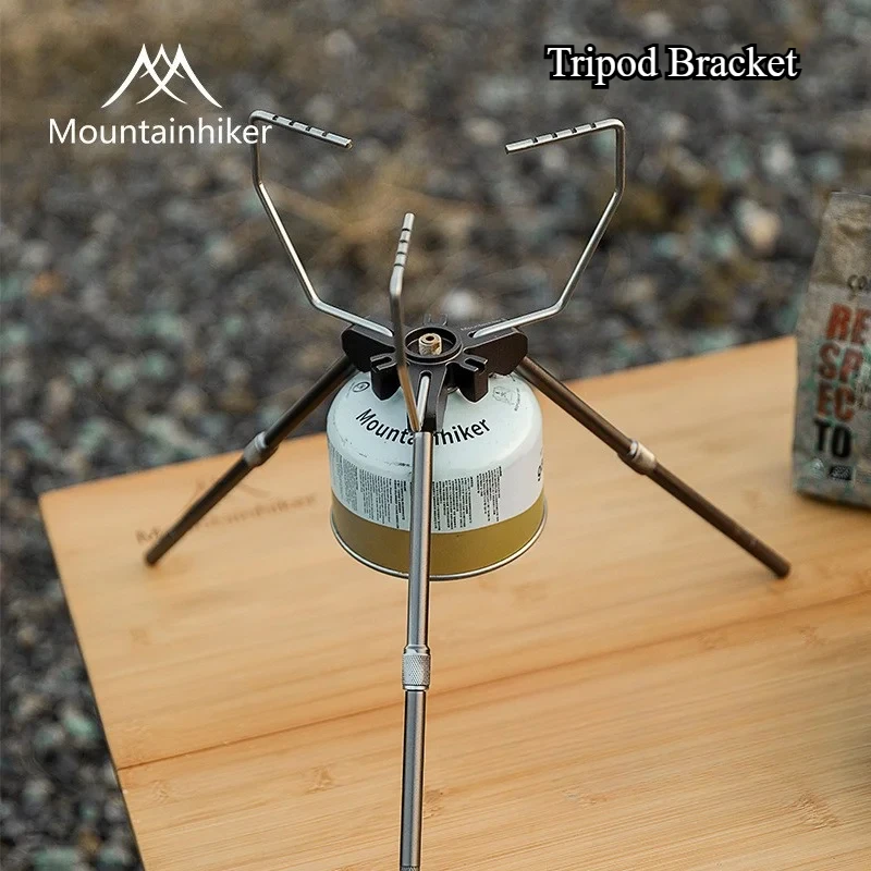 Camping Cooking Tripod - MOUNTAINHIKER 三脚ブラケット キャンプ用多機能ストーブ延長ブラケット、多機能屋外ポータブルストーブヘッド