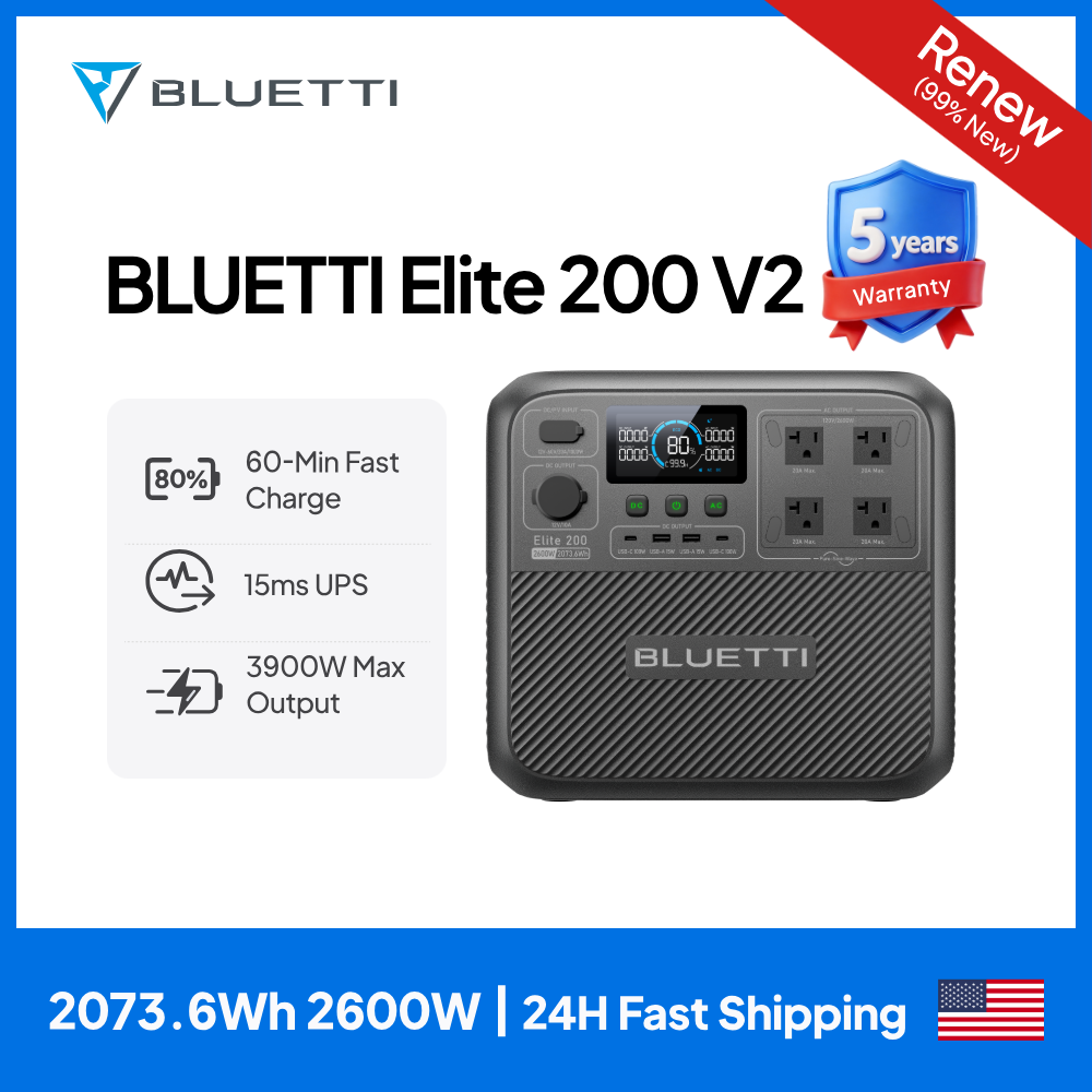 Solar Oven Camp - 【リニューアル】BLUETTI Elite 200 V2 ポータブル電源 2600W