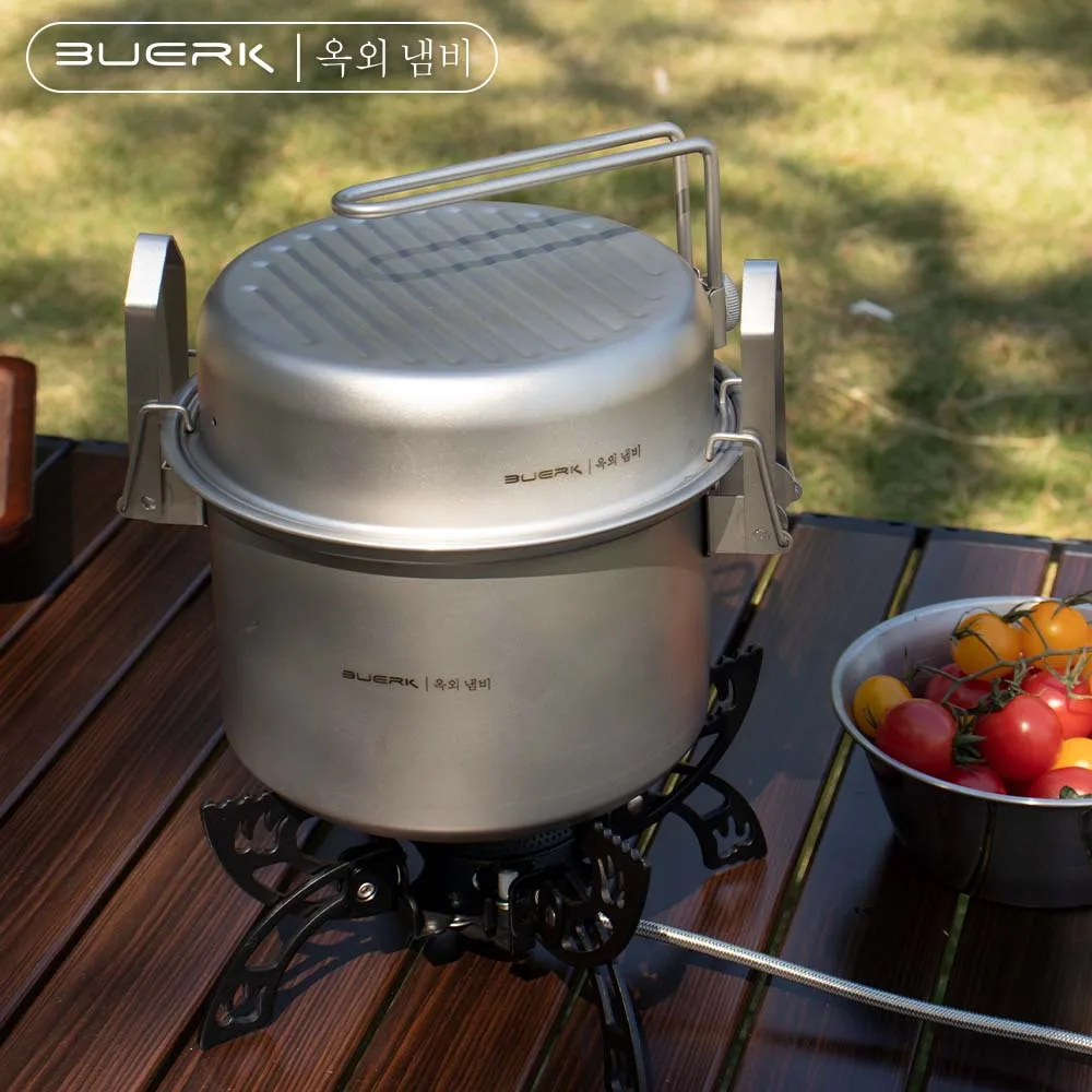 Camping Cooking Multi Tool - 304ステンレス鋼のマイクロプレッシャークッカー、蒸し鍋とフライパン、アウトドアキャンプ、炊飯器