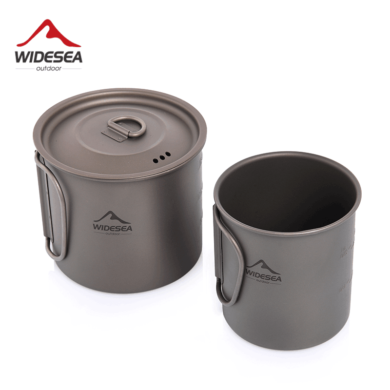 Quechua Camping Cooking Set - Widesea キャンプマグチタンカップ観光食器ピクニック用品アウトドアキッチン用品旅行調理セット調理器具ハイキング