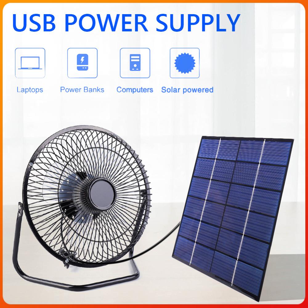 Solar Oven Camp - 7W 6V ソーラーパネル 8インチ USB 排気ファン付き