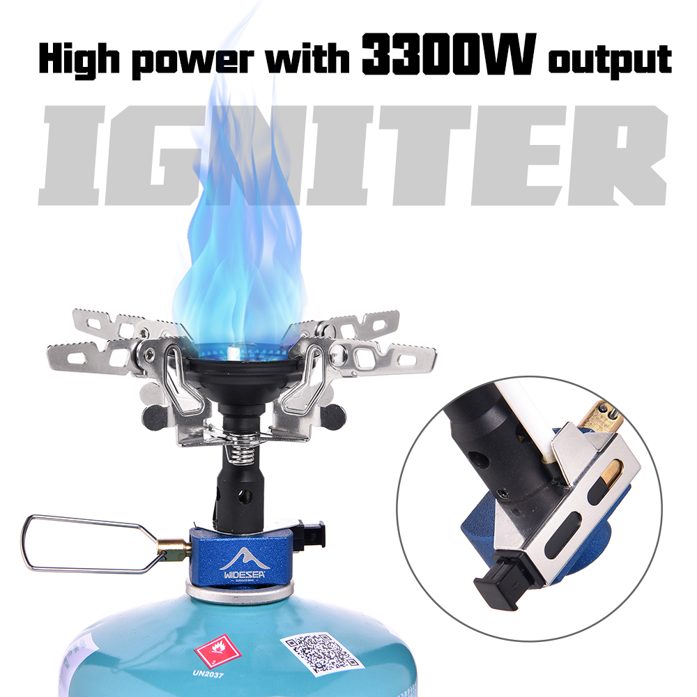 Camping Cooking Fire - 屋外キャンプ用ガスバーナー アウトドアストーブ 3300W イグナイター付き キャンプ用品 ポータブル