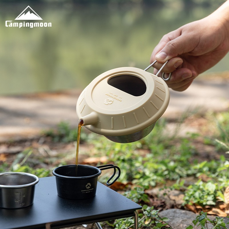 Camping Cooking Tray - CAMPINGMOON キャンプコーヒー用食品グレードシリコン鍋蓋、サラダボウル用手醸造鍋蓋、ユニバーサル鍋蓋