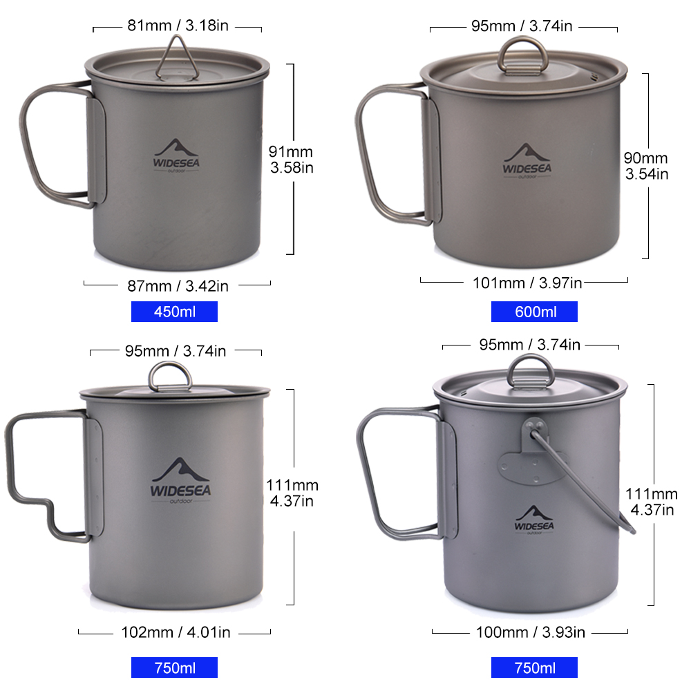 ワイドシーキャンプマグチタンカップ観光食器ピクニック用品アウ - Quechua Camping Cooking Set のレビューと価格