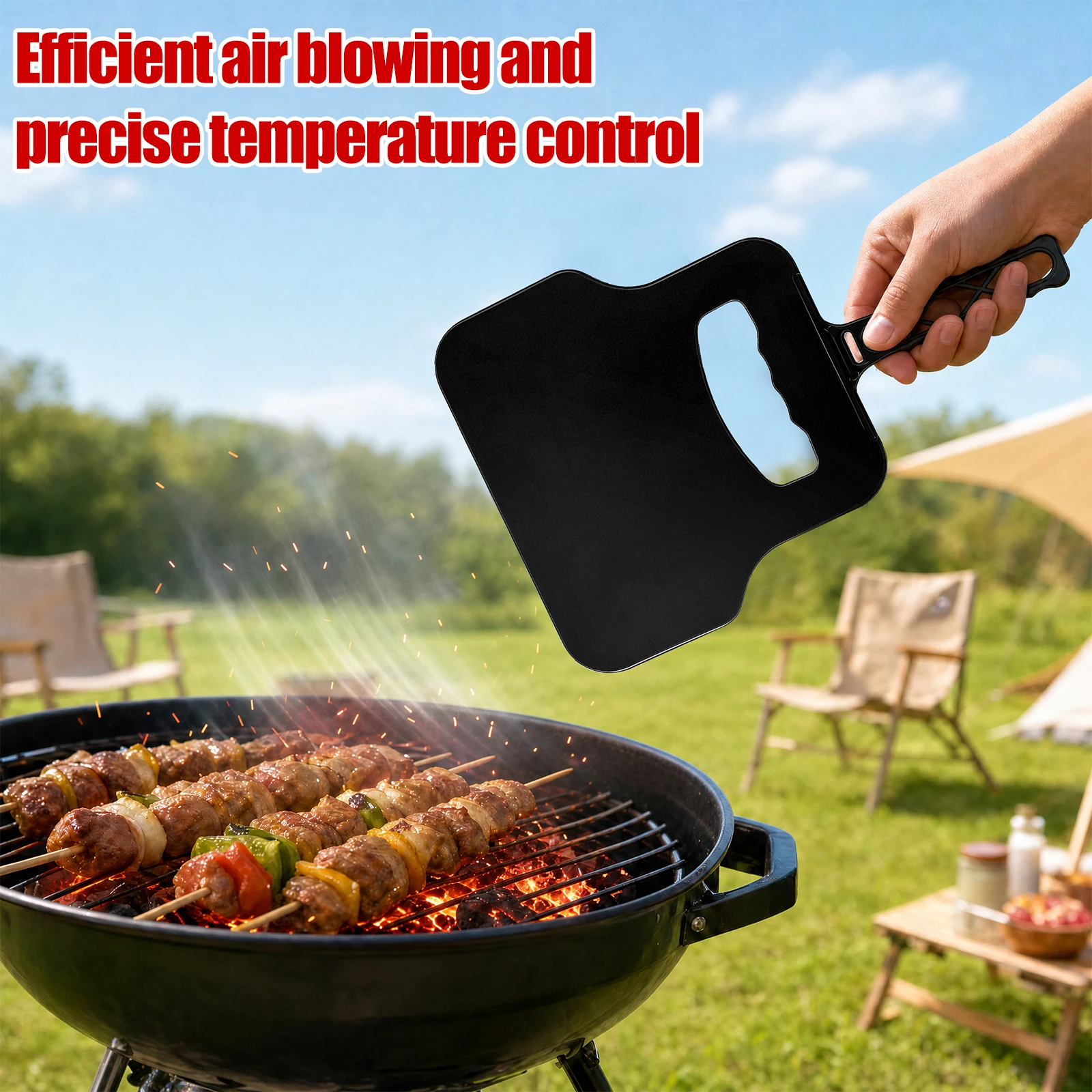 手動風車プラスチック製ハンドファンポータブルファイヤースター - Camping Cooking Fire のレビューと価格