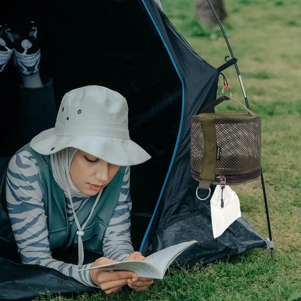 屋外キャンプティッシュケースロール紙収納袋フック付きポータブ - Camping Cooking Tripod のレビューと価格