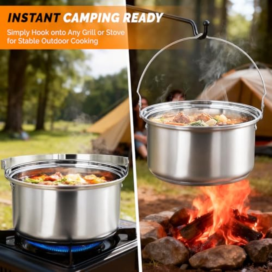 キャンプ用調理器具セット、軽量ステンレス製ネスティング式調理 - Camping Cooking Mess Kit のレビューと価格