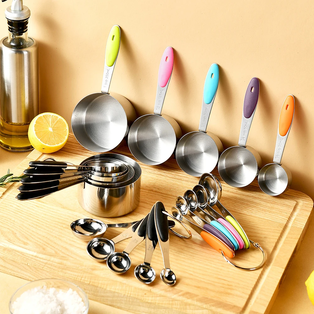 5/10 個ステンレス鋼計量カップとスプーンセットキッチンア - Camping Cooking Tool Set のレビューと価格