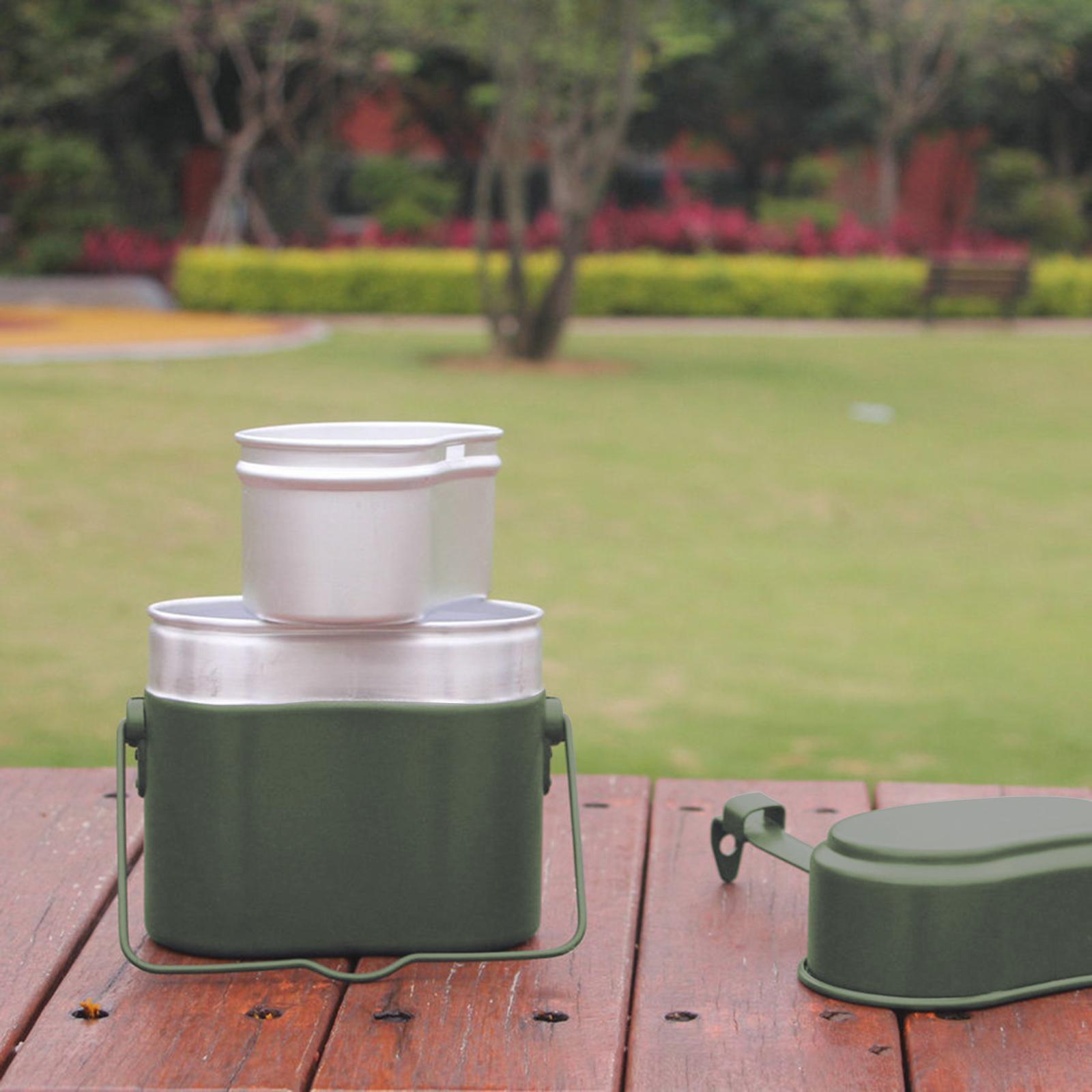 3個/セット ランチボックス アルミ製鍋とフライパンセット  - Camping Cooking Mess Kit のレビューと価格