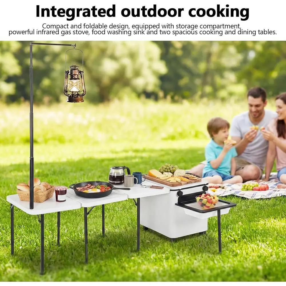 持ち運び可能な折りたたみ式キャンプキッチンステーション（ホイ - Camping Cooking Light のレビューと価格