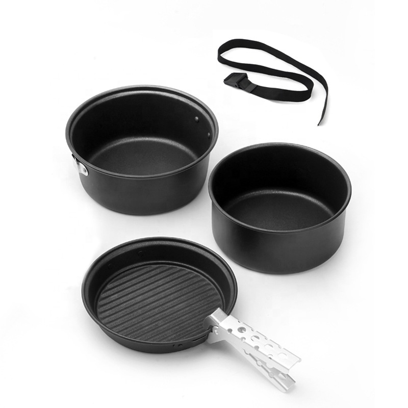 屋外用アルミ製キャンプ調理器具セット、折りたたみ式調理器具セ - Camping Cooking Mess Kit のレビューと価格