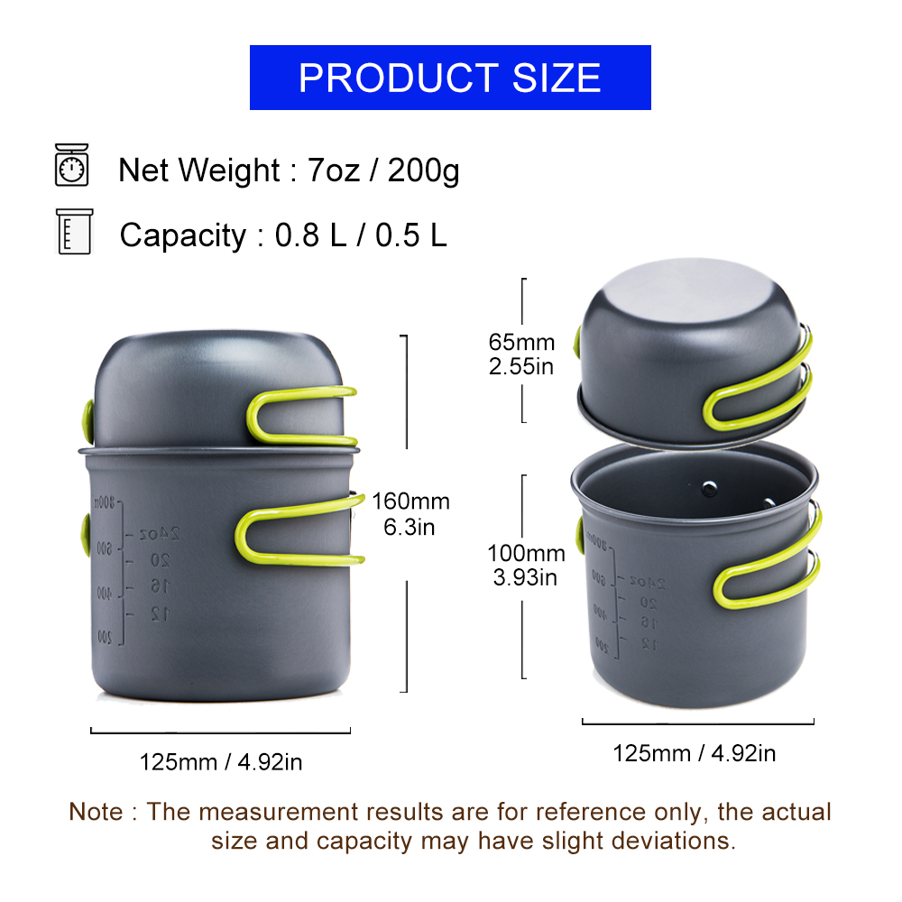 Widesea キャンプ調理器具アウトドア食器ポット超軽量セ - Quechua Camping Cooking Set のレビューと価格