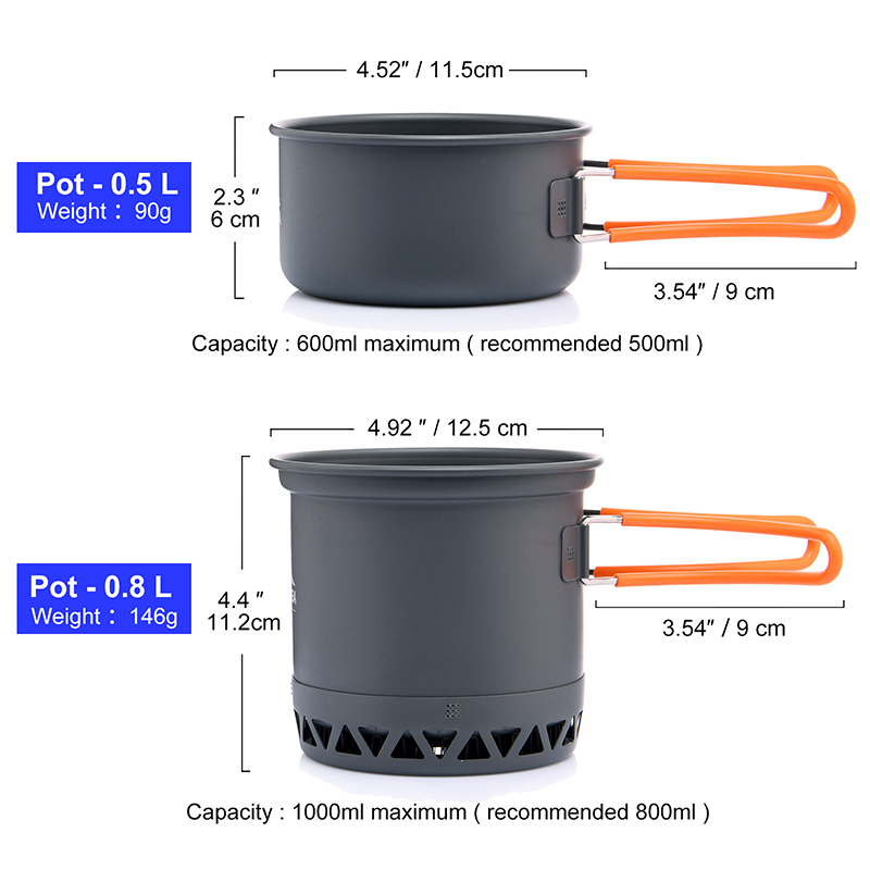 Widesea ポータブルキャンプ調理器具セット アルミニウ - Camping Cooking And Eating Set のレビューと価格