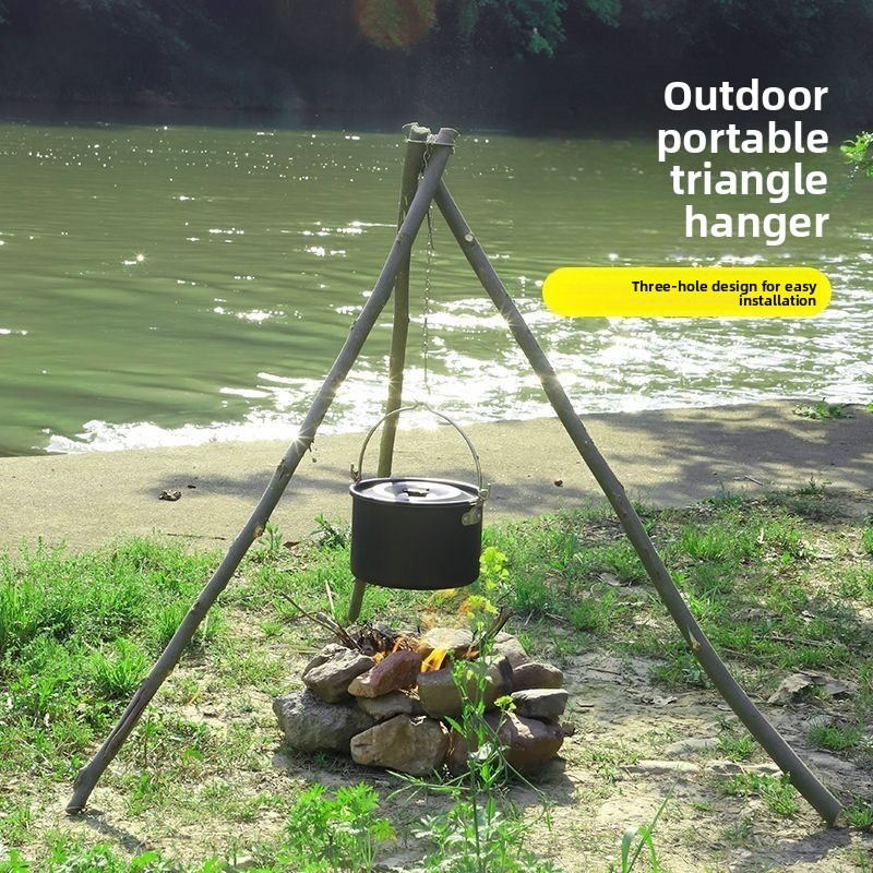 屋外BBQ三脚ポータブル取り外し可能ハンギングラックステンレ - Camping Cooking Tripod のレビューと価格