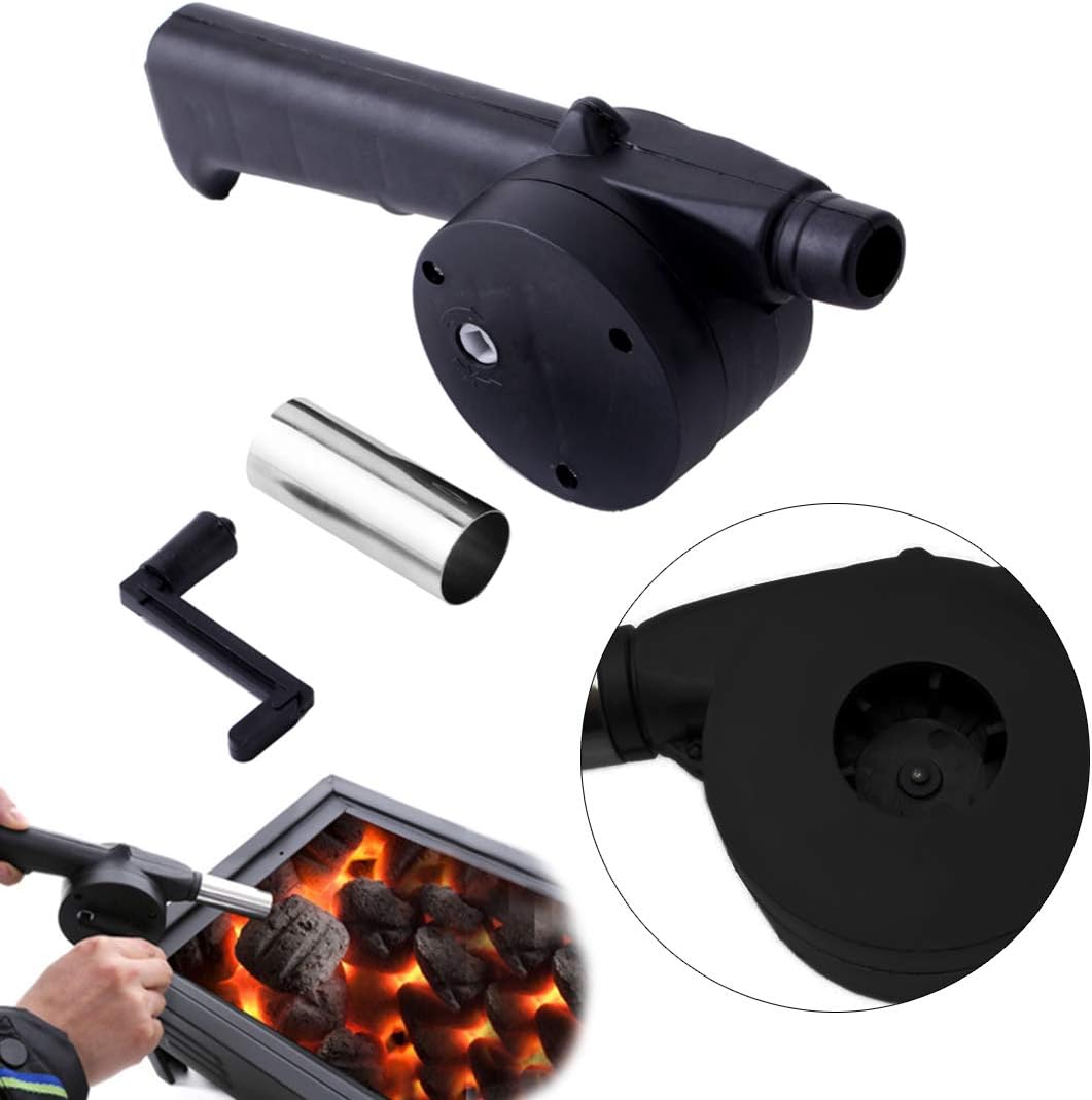 BBQファン送風機、速燃スターター、ポータブル手動クランク、 - Camping Cooking Fire のレビューと価格
