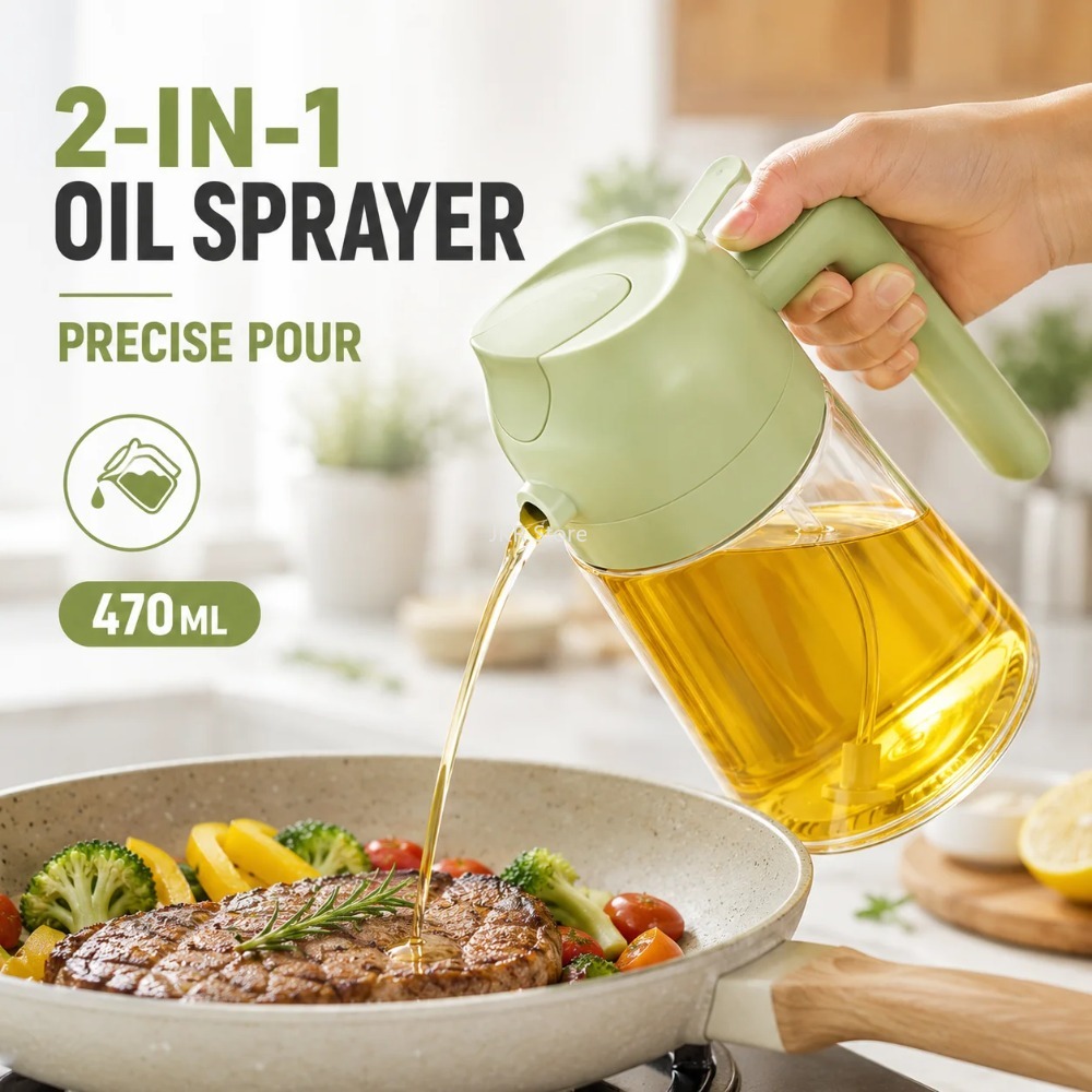 2 in 1 オリーブオイルスプレーディスペンサーボトル 大 - Camping Cooking Oil のレビューと価格