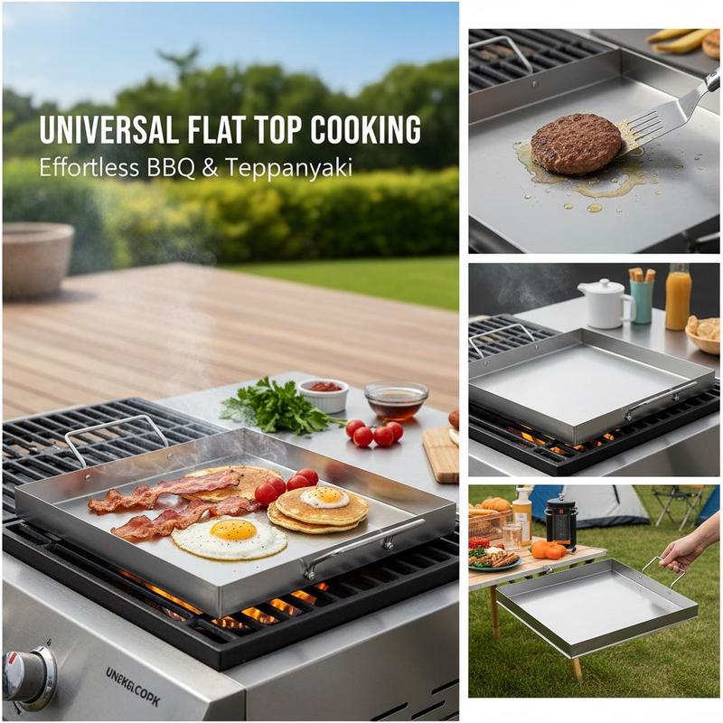 ユニバーサルフラットトップグリドル 18x16インチ キャン - Camping Cooking Tray のレビューと価格