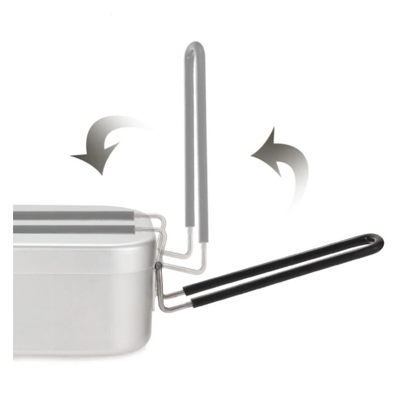 800/1400 ミリリットルアルミ弁当箱旅行キャンプ食器メ - Camping Cooking Tray のレビューと価格