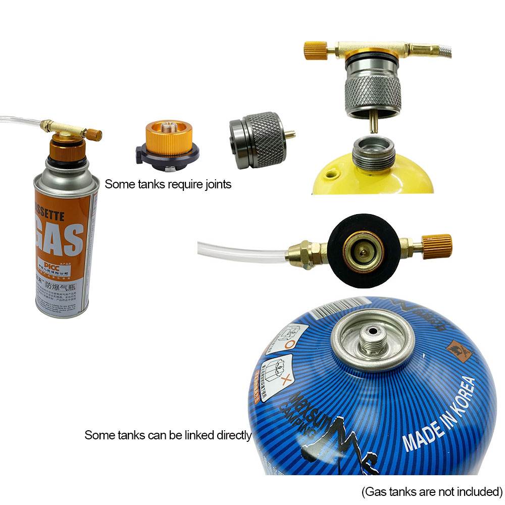 屋外ガスストーブ詰め替えアダプター、キャンプ用ガスタンクファ - Camping Cooking Light のレビューと価格