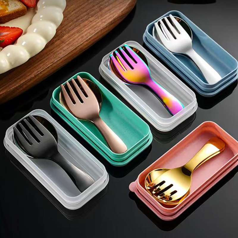 ミニスプーンフォーク食器アウトドアキャンプステンレス鋼カトラ - Camping Cooking And Eating Set のレビューと価格