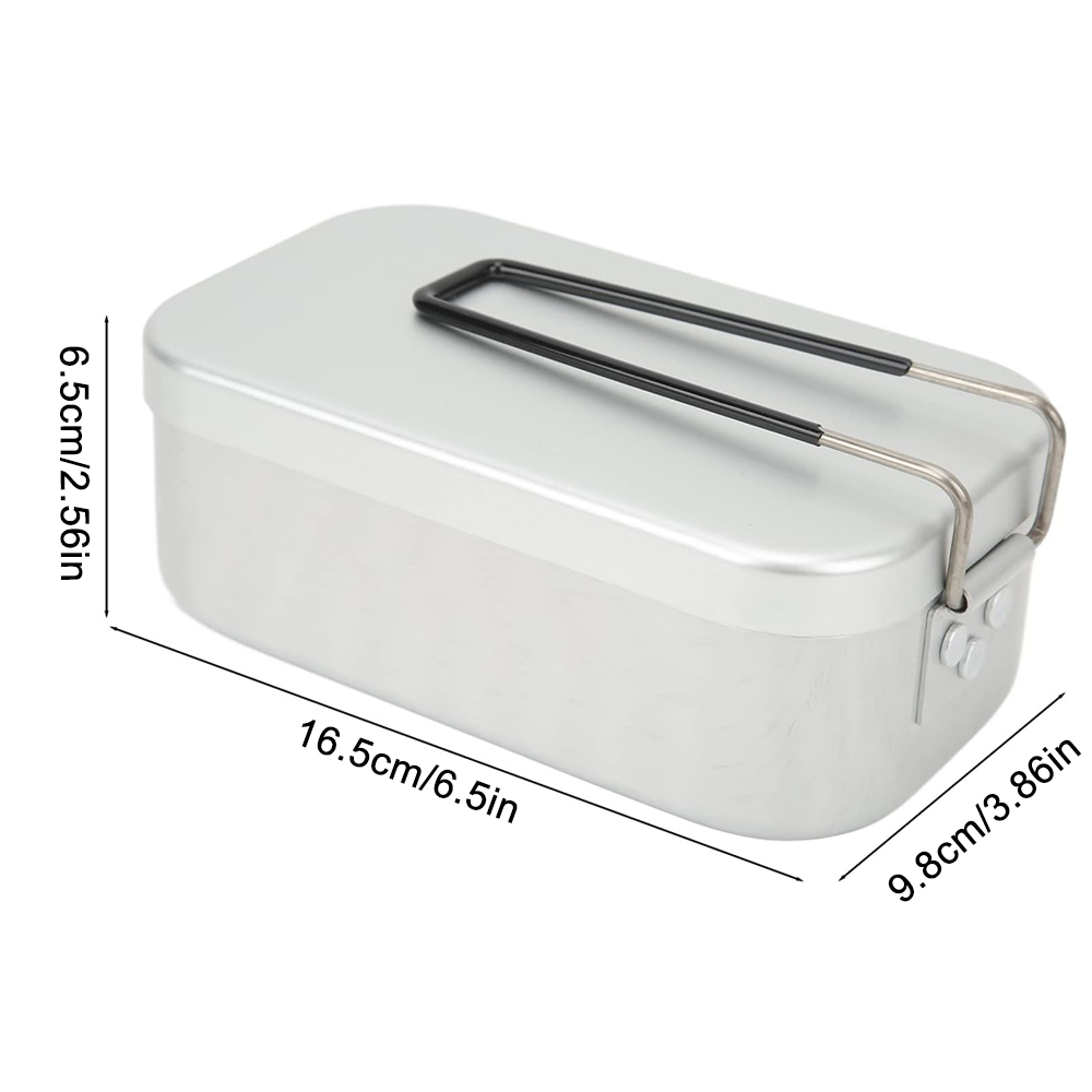 800 ミリリットルアルミ弁当箱屋外キャンプ調理器具食器折り - Camping Cooking Tool Set のレビューと価格