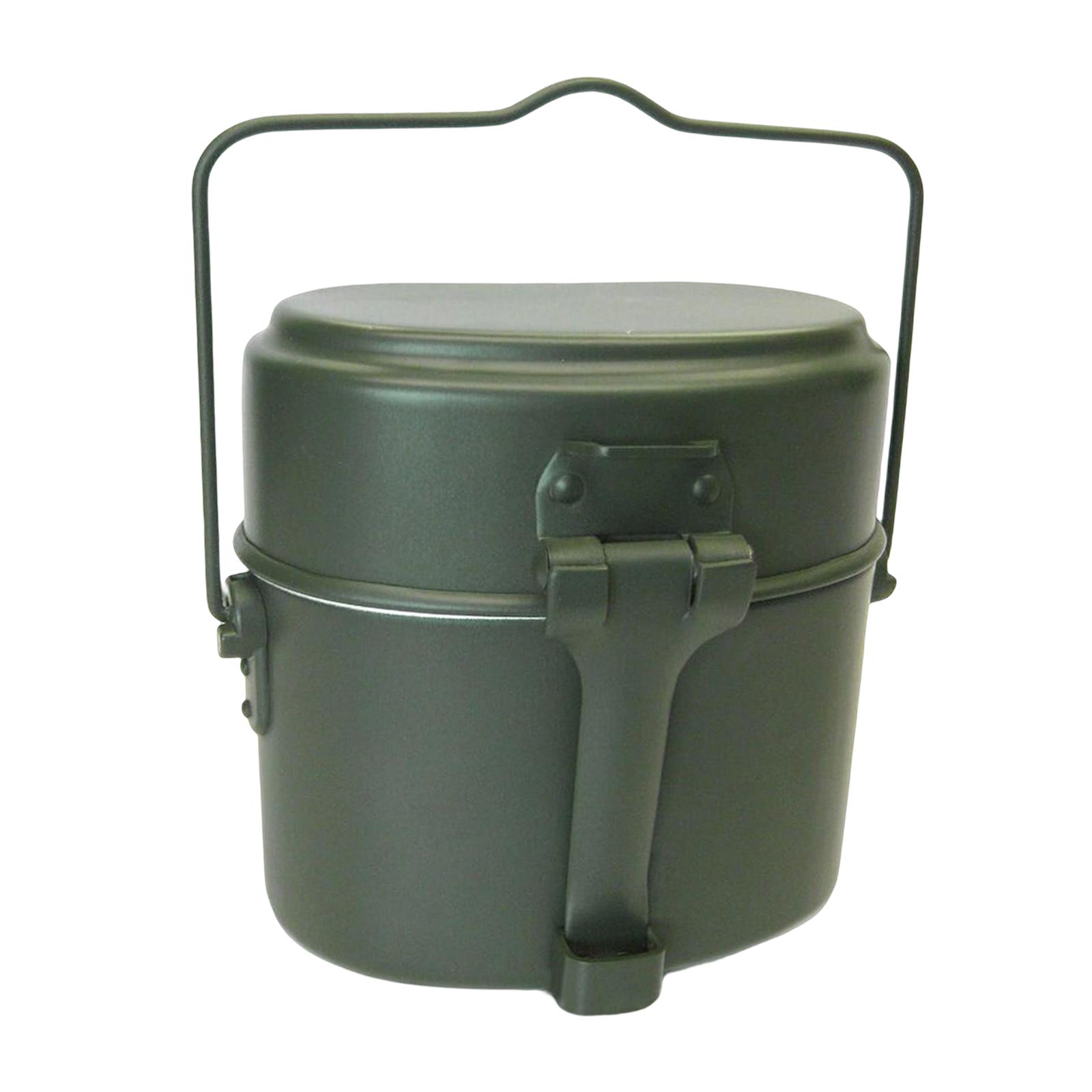 アウトドアクッキングポットセット アルミ製ランチボックス 保 - Camping Cooking Mess Kit のレビューと価格