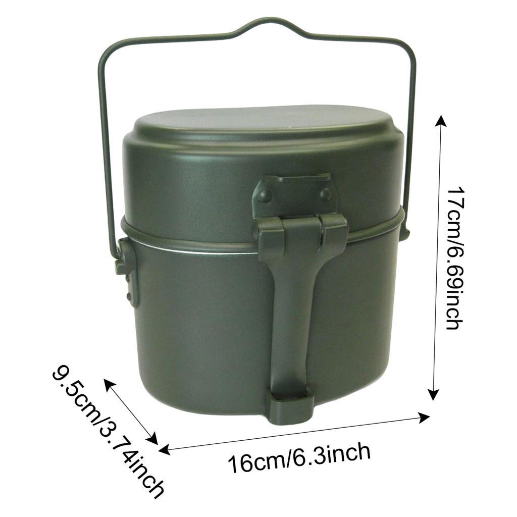 アウトドアクッキングポットセット アルミ製ランチボックス 保 - Camping Cooking Mess Kit のレビューと価格