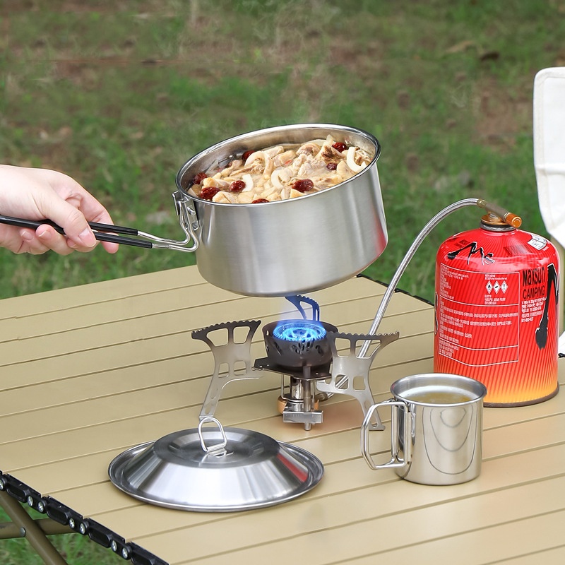 ホットセール 304ステンレス鋼 アウトドア キャンプ用調理 - Camping Cooking Mess Kit のレビューと価格