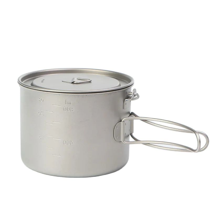 吊り下げハンドル付きチタン調理鍋,ポータブル,キャンプ,ピク - Camping Cooking Tool Set のレビューと価格