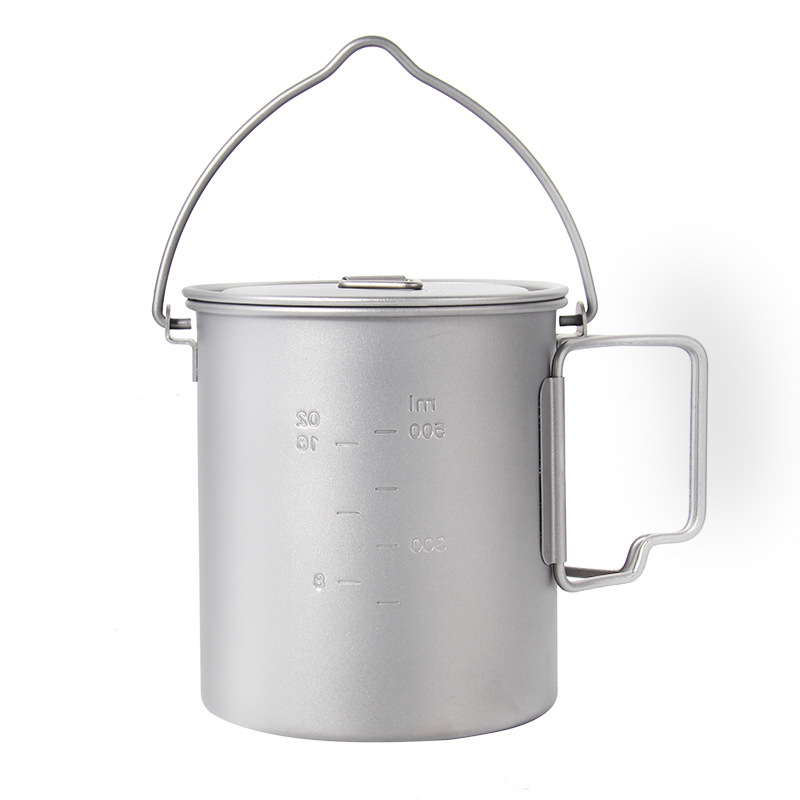 吊り下げハンドル付きチタン調理鍋,ポータブル,キャンプ,ピク - Camping Cooking Tool Set のレビューと価格