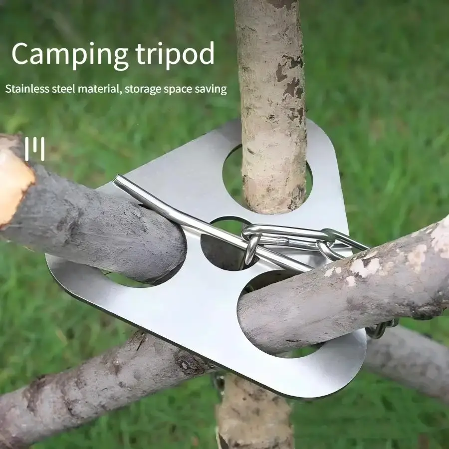ステンレス鋼ポータブルキャンプ三脚ハンガー調節可能なチェーン - Camping Cooking Multi Tool のレビューと価格