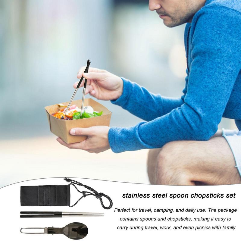 折りたたみスプーン箸旅行キャンプ食事セット & 調理器具多機 - Camping Cooking And Eating Set のレビューと価格