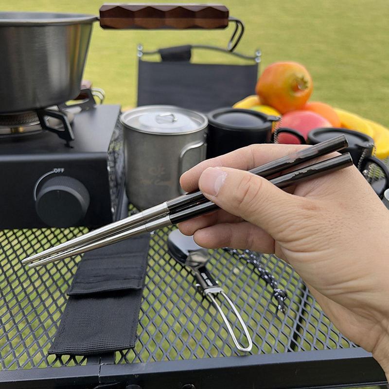 折りたたみスプーン箸旅行キャンプ食事セット & 調理器具多機 - Camping Cooking And Eating Set のレビューと価格