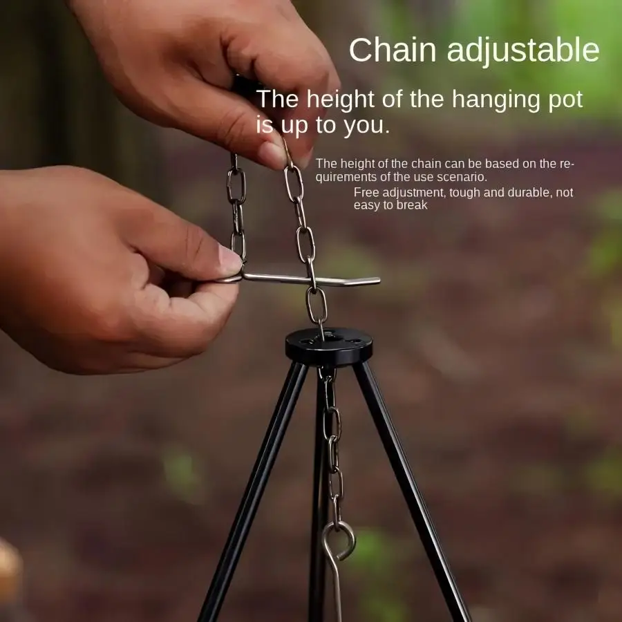 屋外用大型焚き火三脚ポータブルキャンプ焚き火調理鍋吊り下げ三 - Camping Cooking Multi Tool のレビューと価格