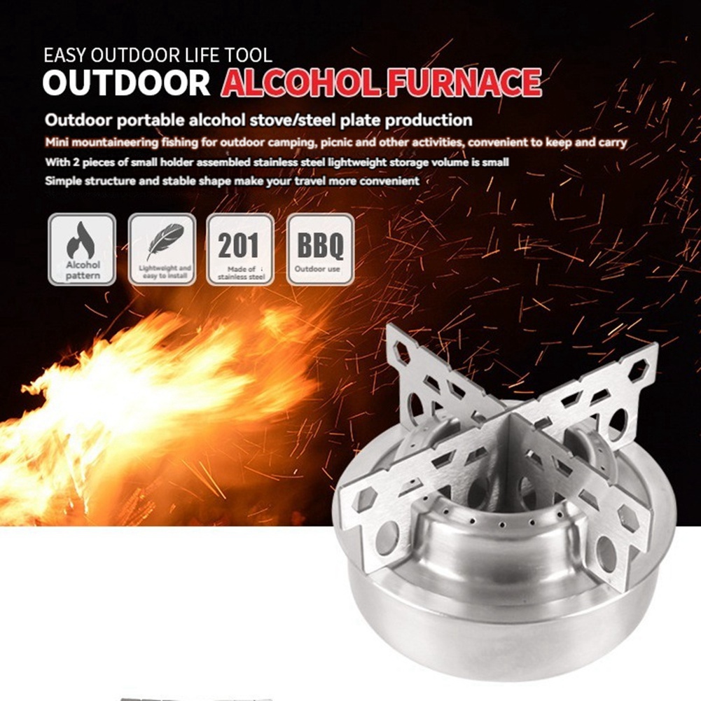 ポータブル ミニ アルコール ストーブ クロス ストーブ ス - Camping Cooking Multi Tool のレビューと価格