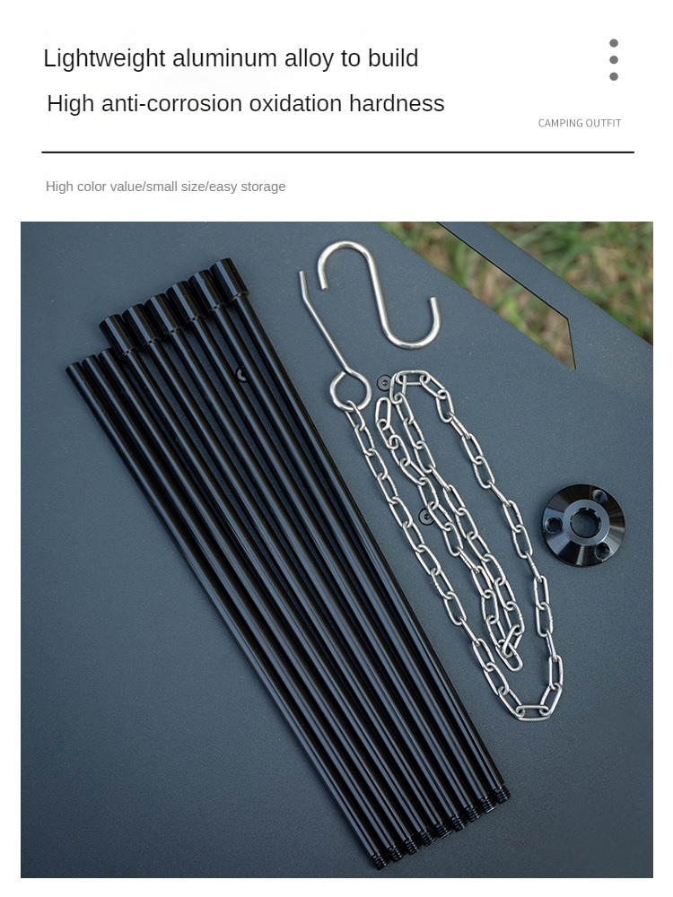 ポータブルキャンバスノーファイヤー三脚,三角形のサポートフレ - Camping Cooking Multi Tool のレビューと価格