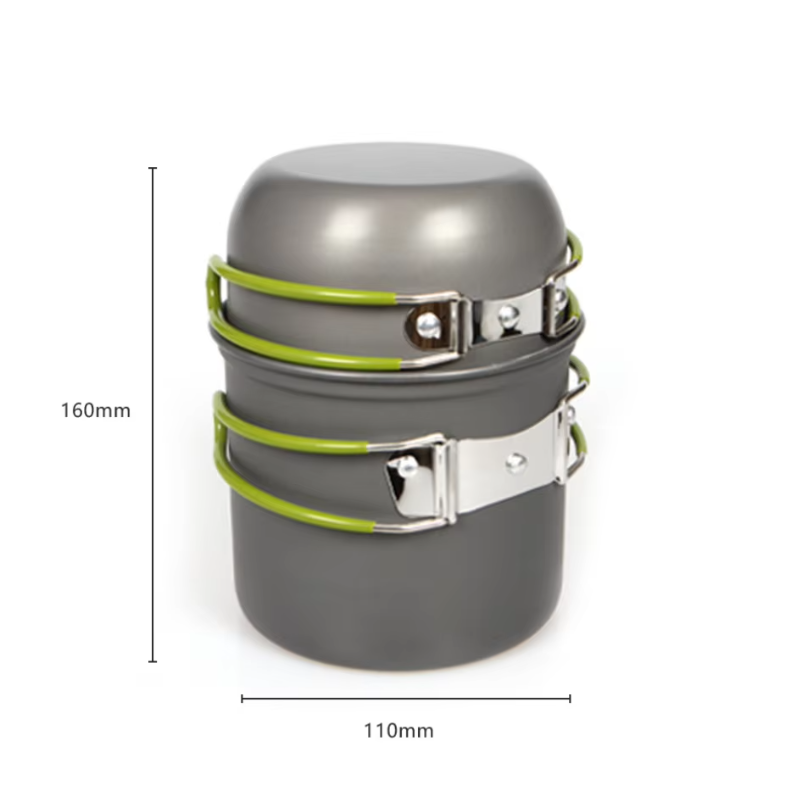 超軽量キャンプ用ポットセット：キャンプ用調理器具セット（アウ - Camping Cooking Mess Kit のレビューと価格