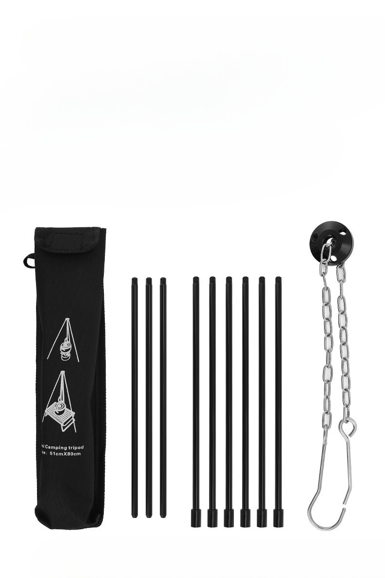 ポータブルアウトドアクッキング三脚、三角形サポート、アルミ合 - Camping Cooking Tripod のレビューと価格