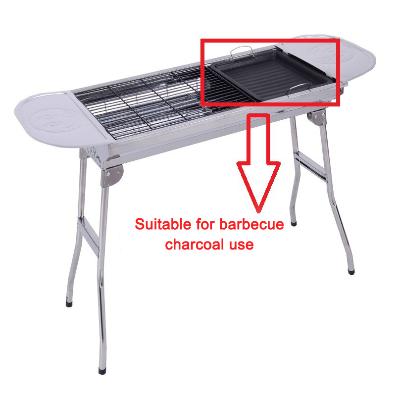 屋外用厚い四角グリルパン 2つのハンドル付き ポータブルノン - Camping Cooking Tray のレビューと価格