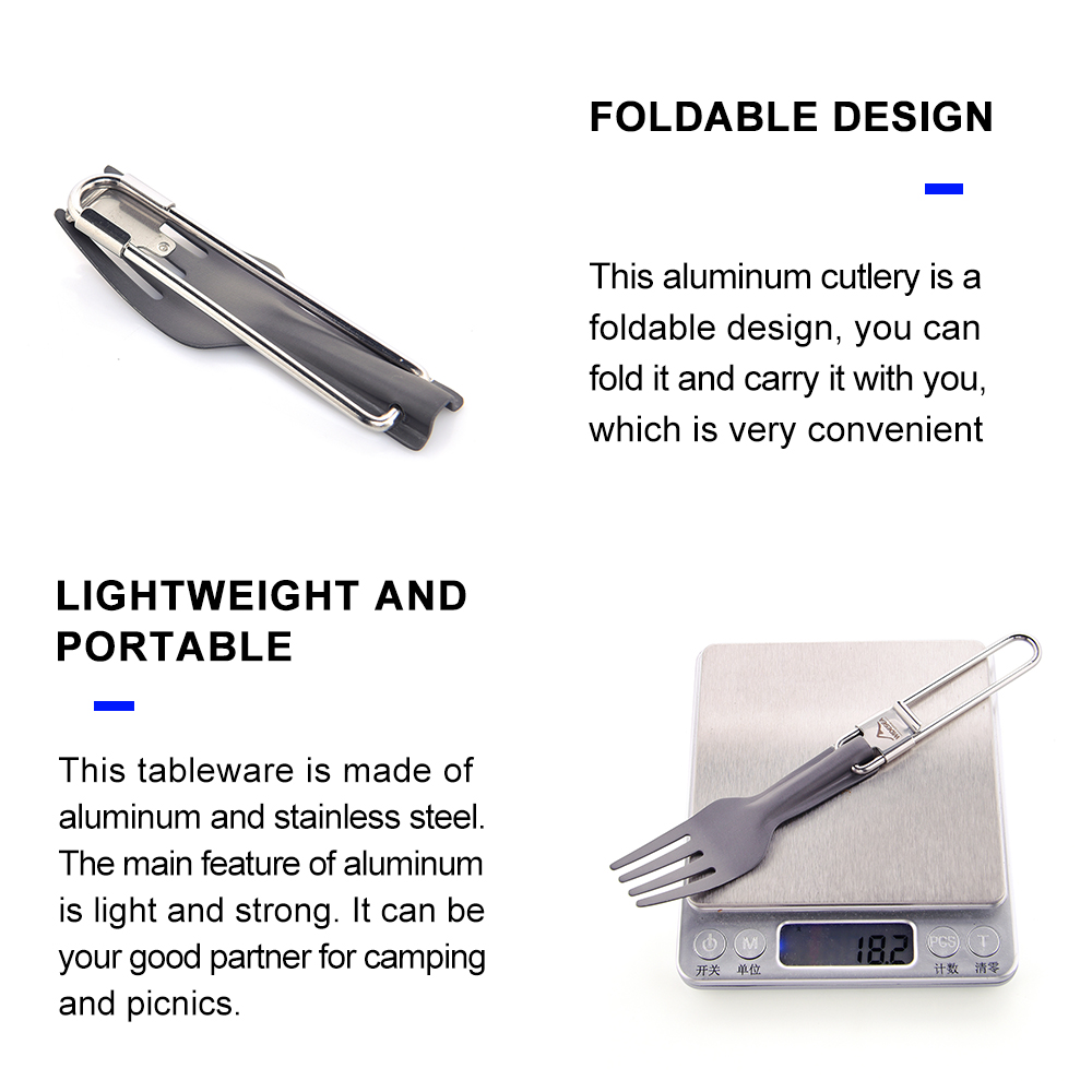 ワイドキャンプ用アルミスプーンフォーク,超軽量キッチン用品, - Camping Cooking And Eating Set のレビューと価格