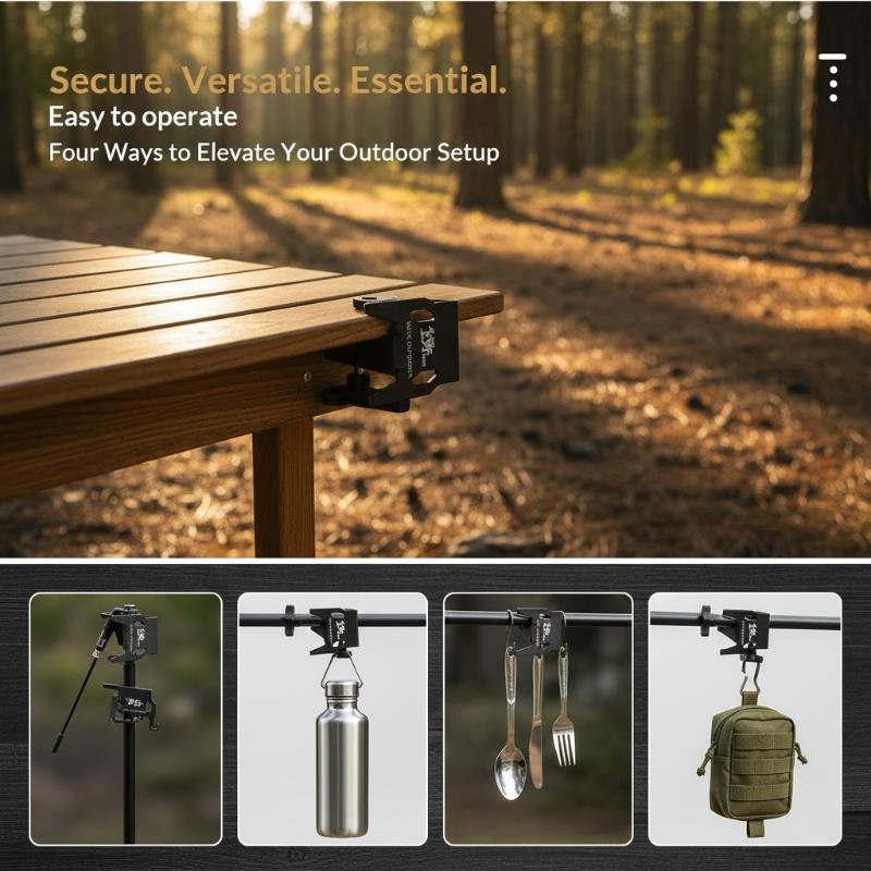 キャンプ用ガスタンクハンガーフック、アウトドアクッキングやピ - Camping Cooking Multi Tool のレビューと価格