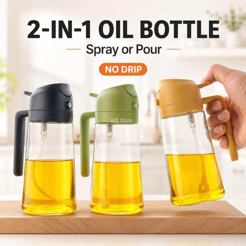 2 in 1 オリーブオイルスプレーディスペンサーボトル 大 - Camping Cooking Oil のレビューと価格