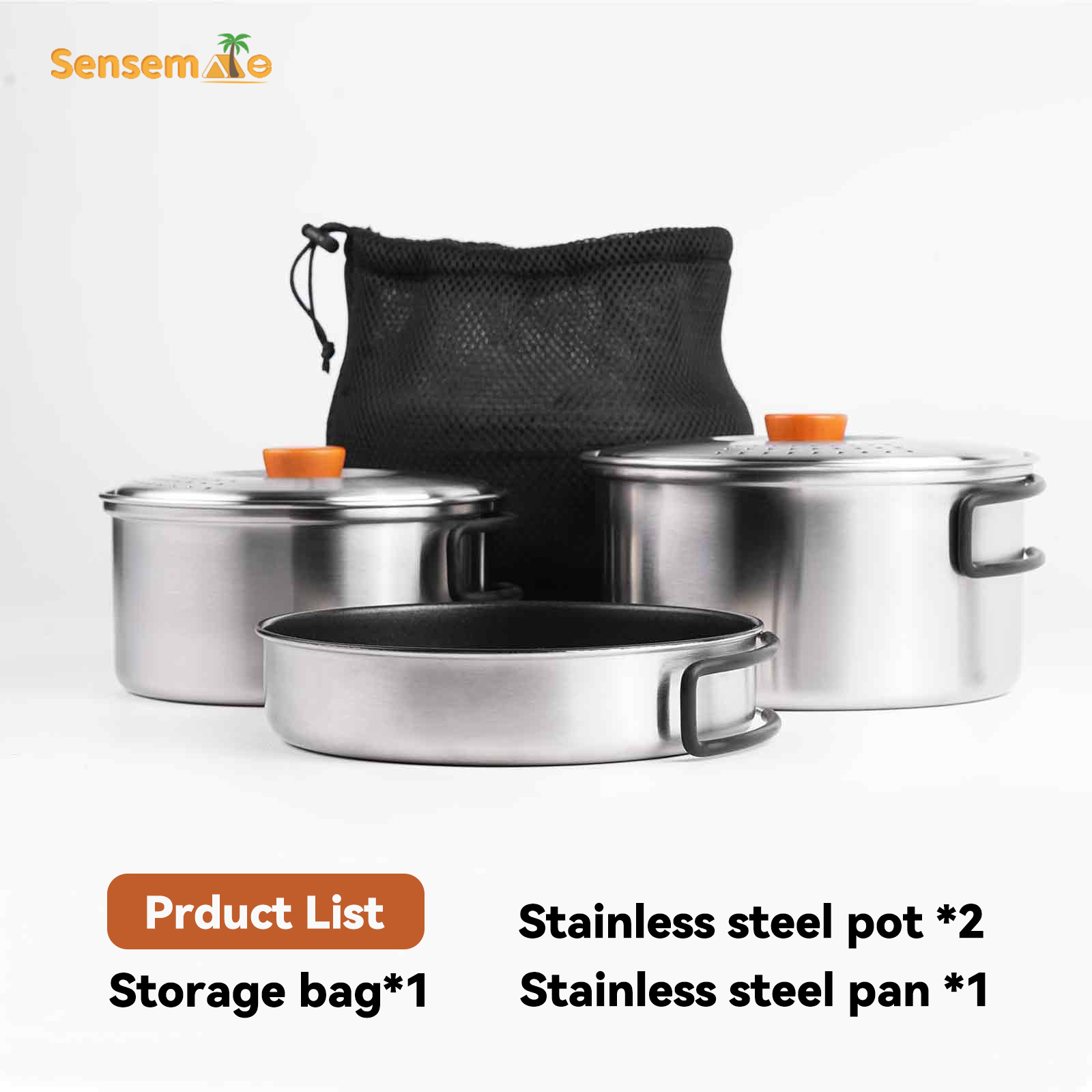ポータブルキャンプクッキングセットステンレス鋼積み重ね可能な - Camping Cooking Mess Kit のレビューと価格